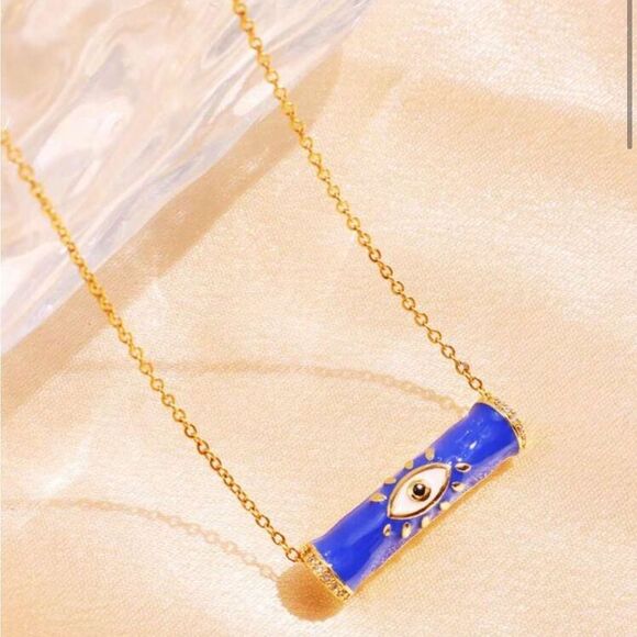 Bohemian evil eye necklace N621 - Picture 1 of 5